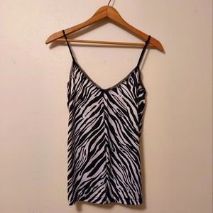 Express Zebra Print Silky Tank Top New Camisole